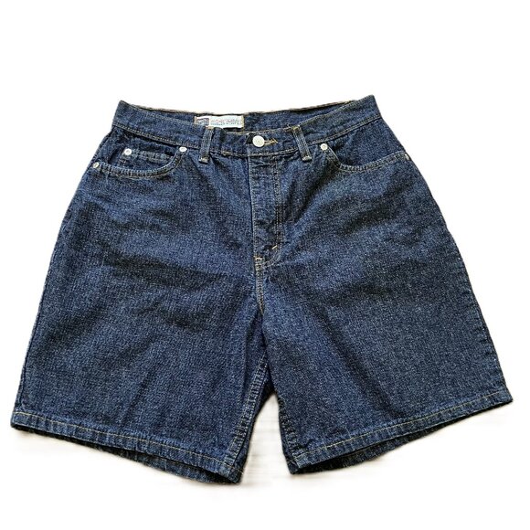 Faded Glory Dark Denim Shorts Vintage Made in USA 7" Inseam 31" Waist - Picture 1 of 5